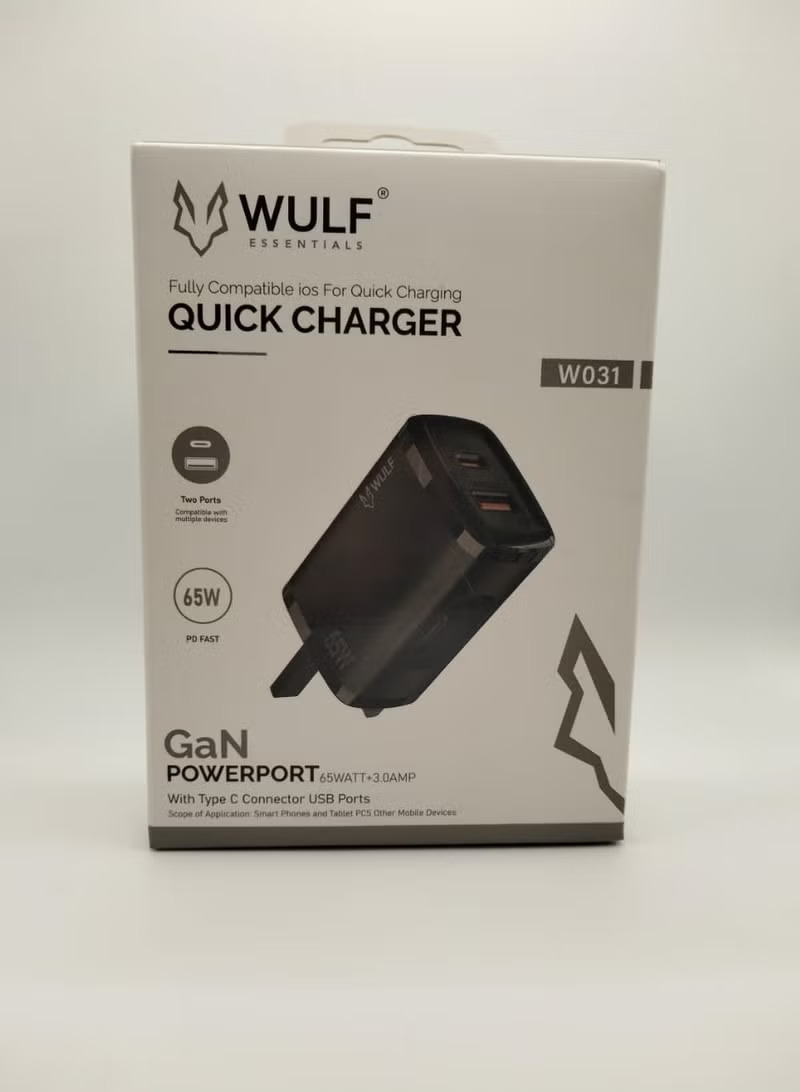 WULF QUICK CHARGER GAN POWERPORT 65W (W031)